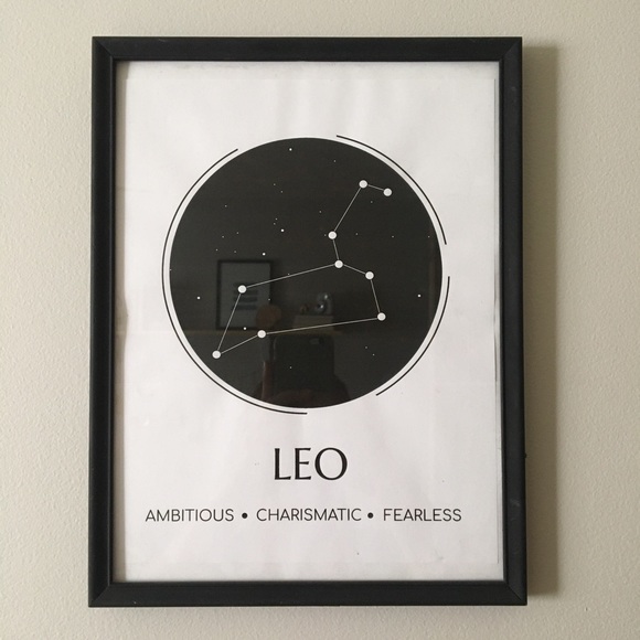 🔴 Leo Zodiac Sign Star Wall Art Print astrology - Picture 4 of 5